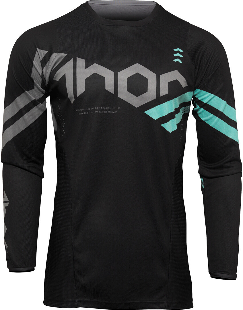 Thor Pulse Cube Motocross Jersey, black-blue, Size M, black-blue, Size M