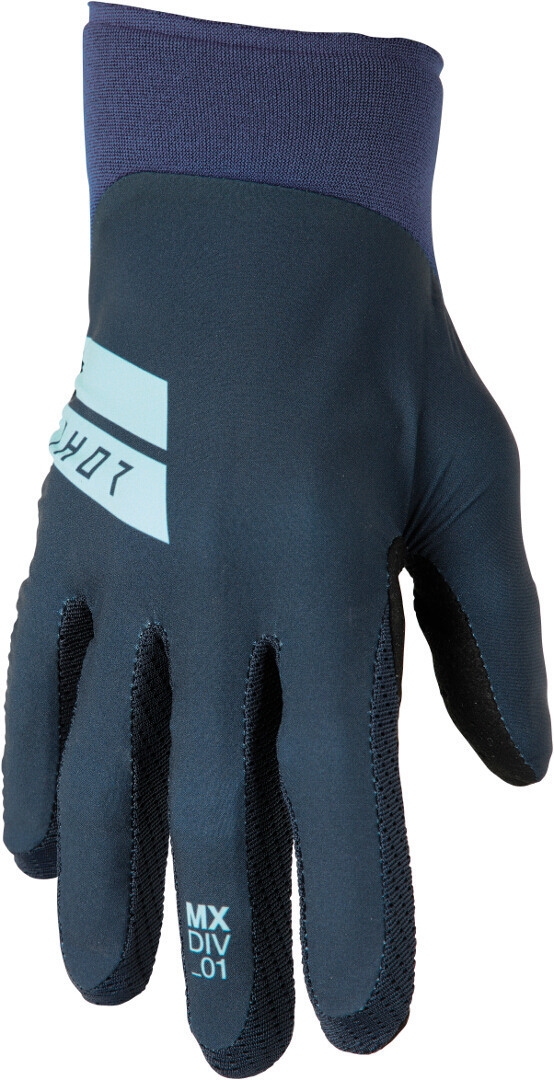 Thor Agile Hero Motocross Gloves, blue, Size XS, blue, Size XS