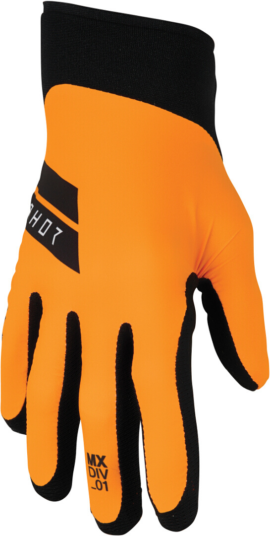 Thor Agile Hero Motorcross handschoenen, zwart-oranje, afmeting L