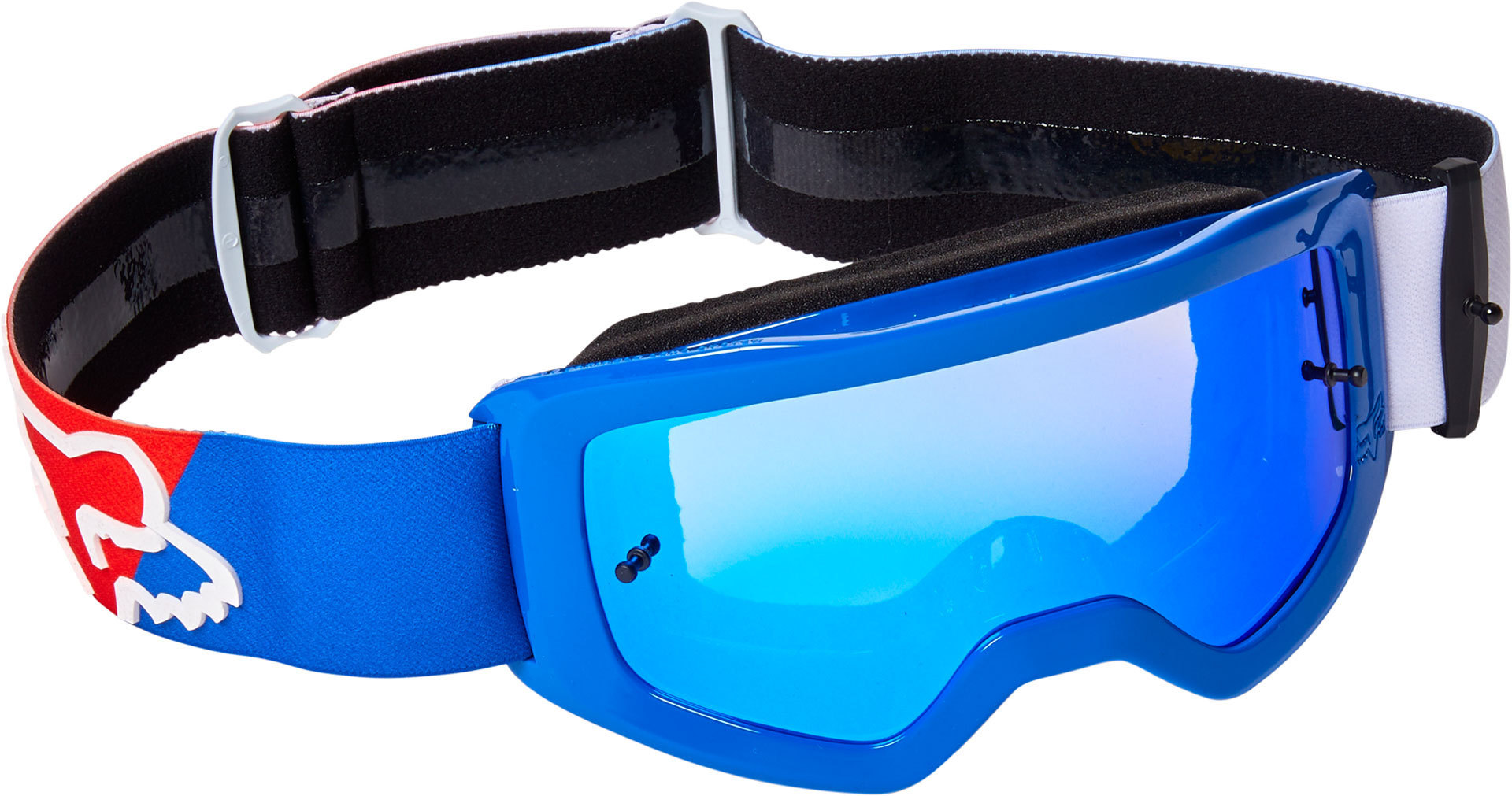 Fox Main Skew Lunettes de motocross pour les jeunes, blanc-bleu