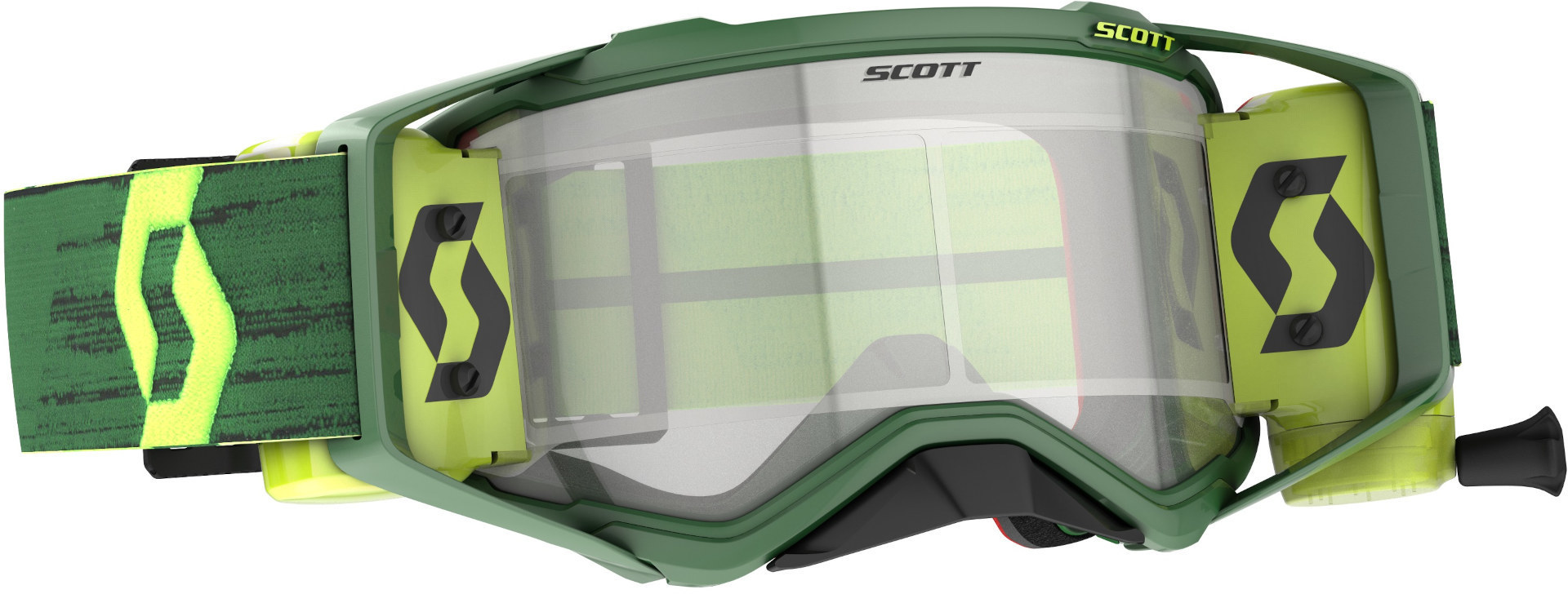 Scott Prospect WFS green/yellow Motocross Goggles, green-yellow, green-yellow, Size One Size