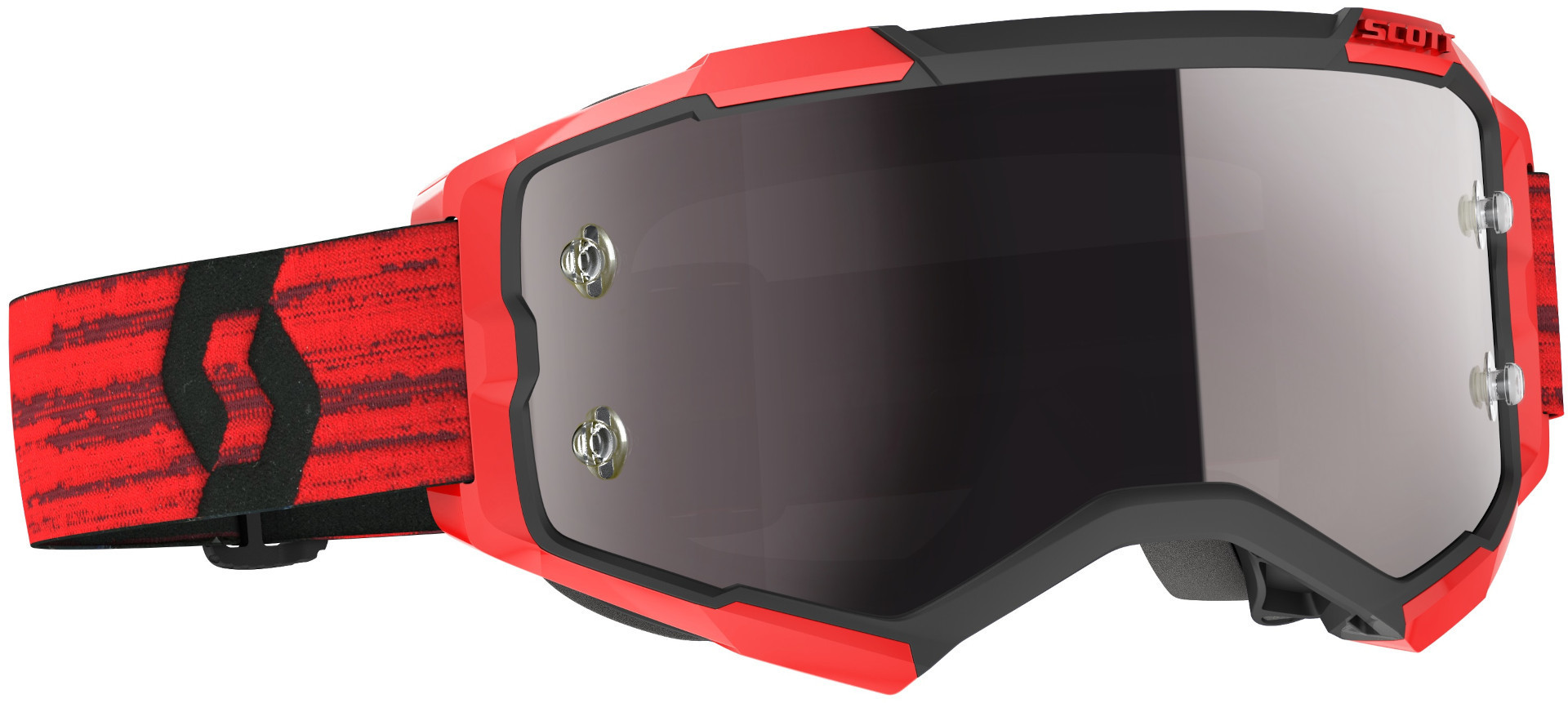 Image of Scott Fury Chrome red/black Occhiali da motocross, nero-rosso