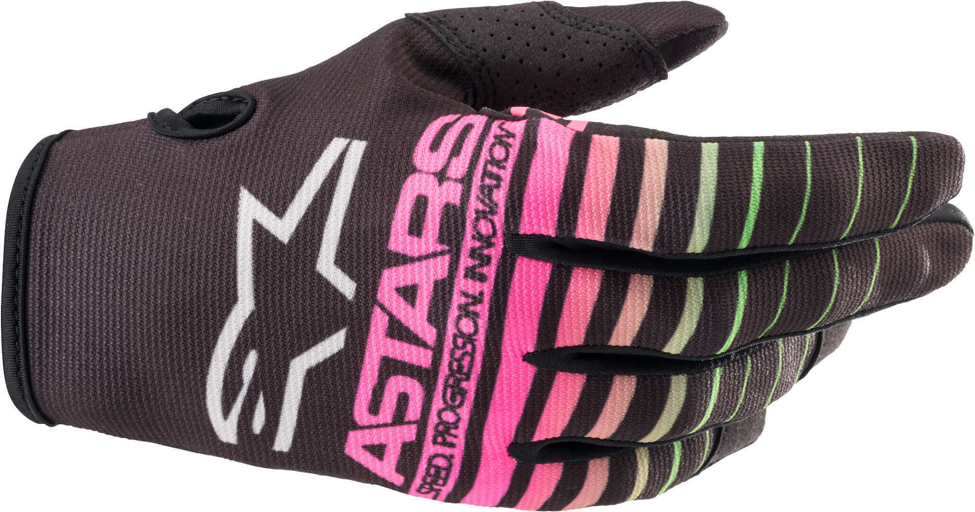 Alpinestars Men's Black Green Radar 22 Motocross Gloves, Black-Green, For 2XL