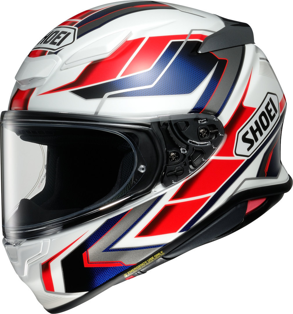 Shoei NXR 2 Prologue Hjelm, hvid-rød-blå, størrelse 2XS