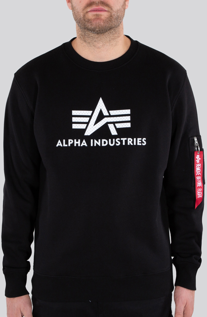 Alpha Industries 3D Logo II Pullover, sort, størrelse S
