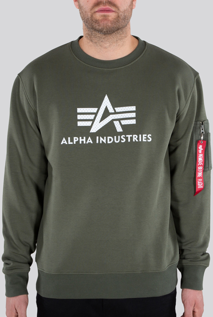 Alpha Industries 3D Logo II Pullover, grön, storlek M