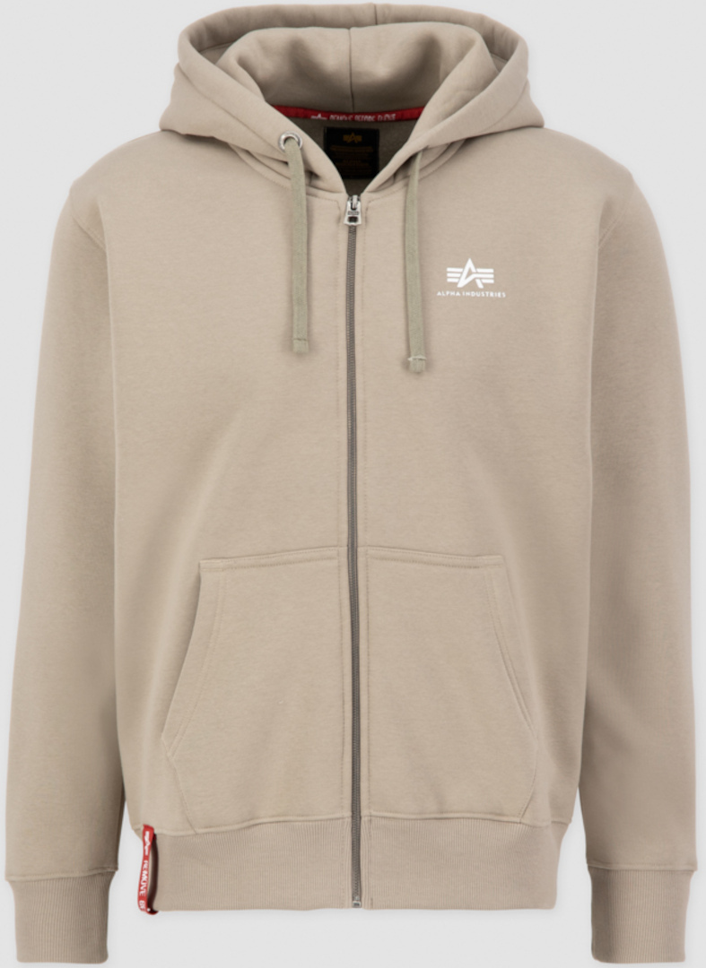 Alpha Industries Basic Sweat à capuche Zip, beige, taille S pour Hommes