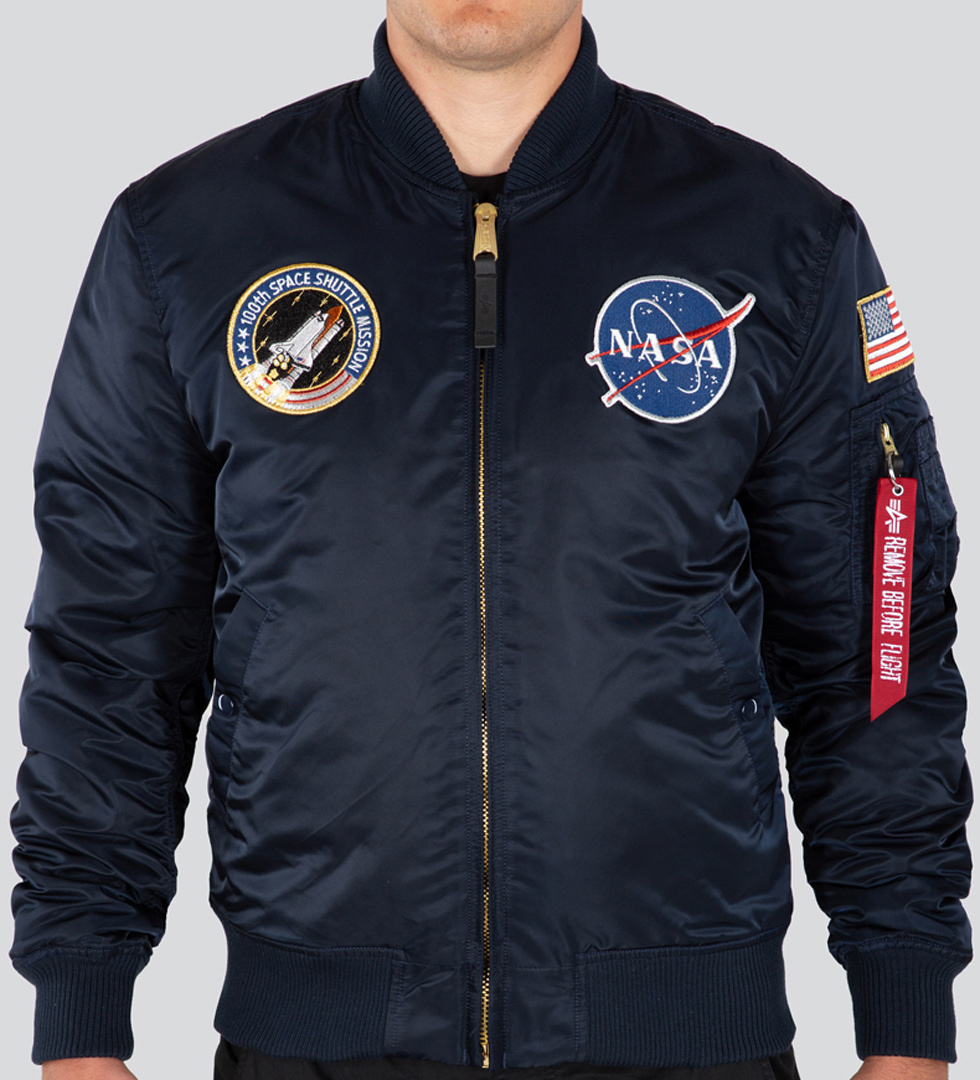 Alpha Industries MA-1 VF NASA LP Jacka, blå, storlek M