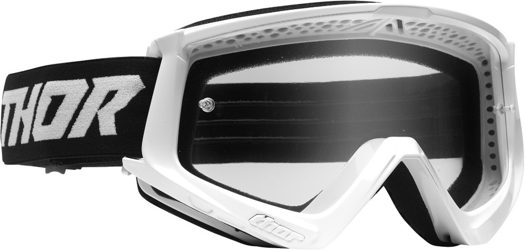 Thor Combat Racer Lunettes de motocross pour les jeunes, noir-blanc