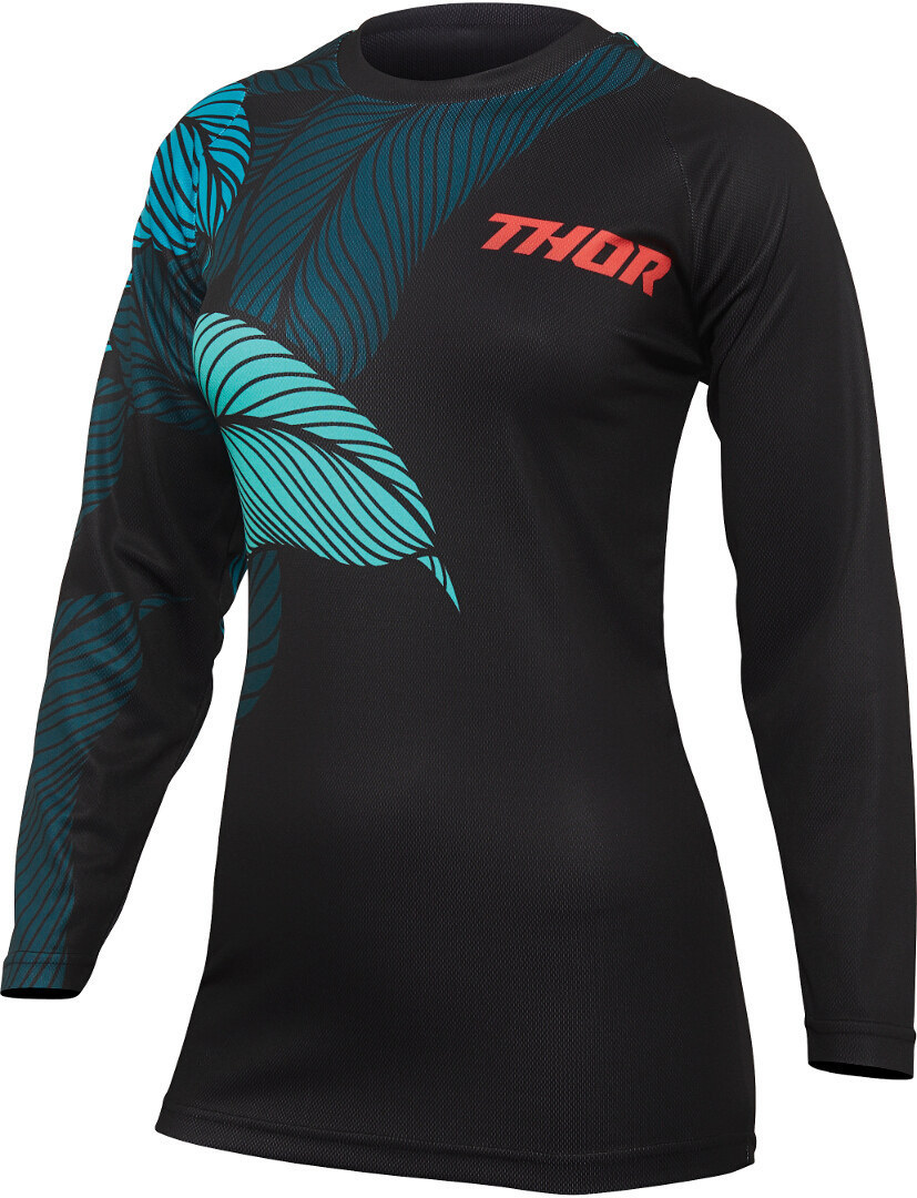 Thor Sector Urth Ladies Motocross Jersey, black-blue, Size XS for Women, black-blue, Size XS for Women
