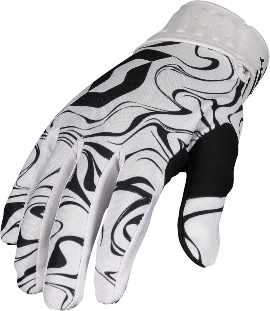 Scott 450 Liquid Marble Motocross Gloves, black-white, Size S, black-white, Size S