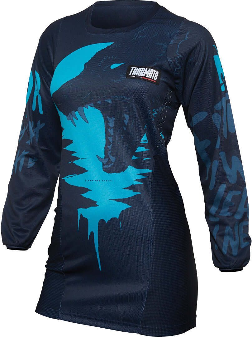 Thor Pulse Counting Sheep Damer Motocross Jersey, blå, storlek XL för kvinnor
