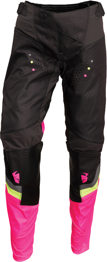 Thor Pulse Rev Ladies Motocross Pants, grey-pink, Size 26 for Women, grey-pink, Size 26 for Women