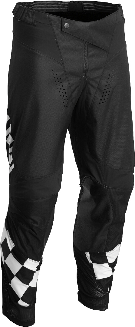 Thor Hallman Differ Cheq Motocross Pants, black-white, Size 32, black-white, Size 32