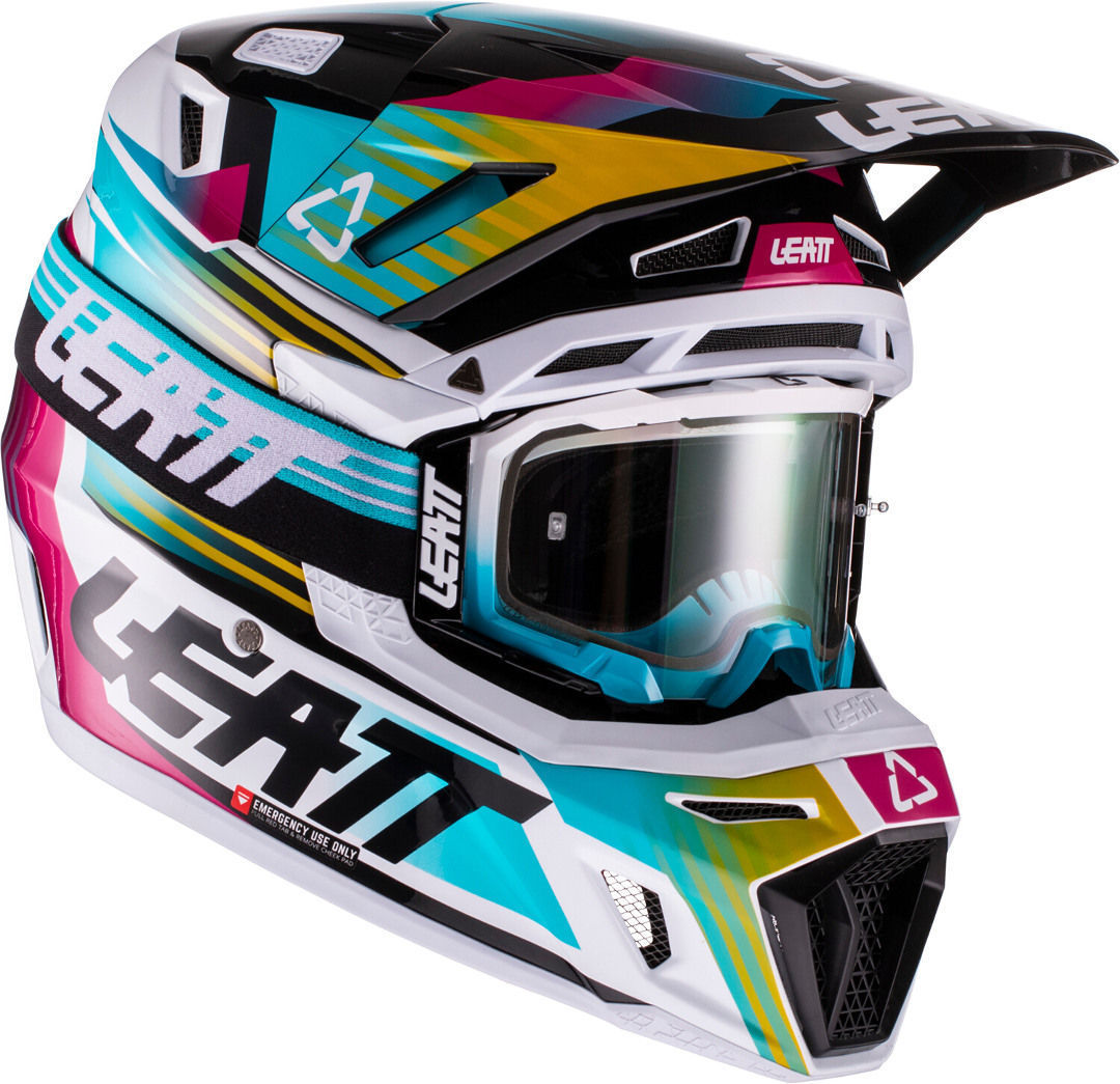 Leatt moto 8.5 Royal blanc-bleu-rose-rouge casque pour adultes