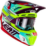 Leatt Moto 8.5 V22 Composite Motocross hjelm med beskyttelsesbriller