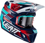Leatt Moto 8.5 V22 Composite Motocross Helm mit Brille
