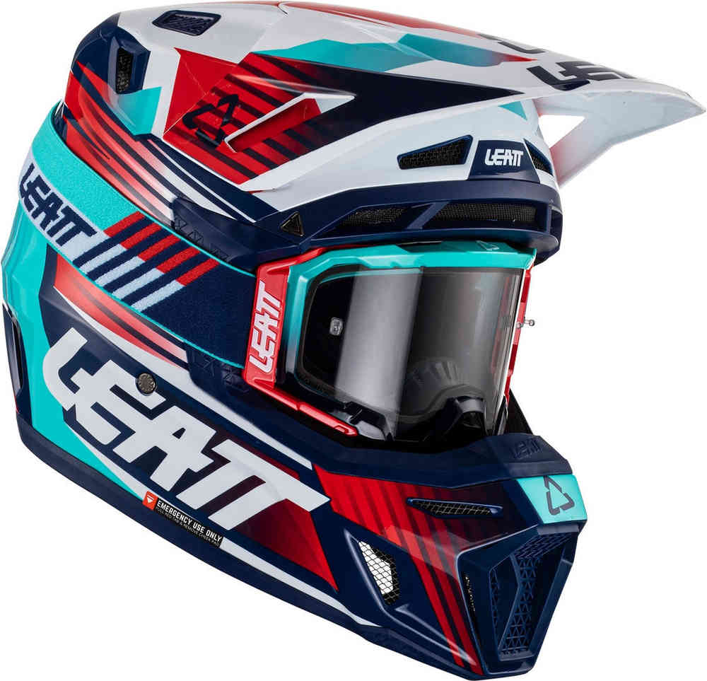 Leatt Moto 8.5 V22 Composite Motocross Helm mit Brille