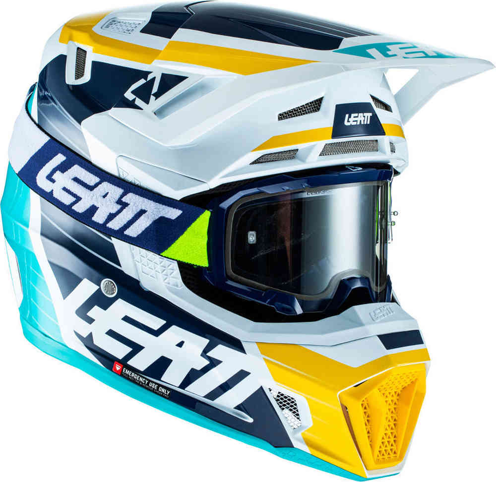 Fauteuil heroïne komedie Leatt Moto 7.5 V22 Motorcross helm met bril - beste prijzen ▷ FC-Moto