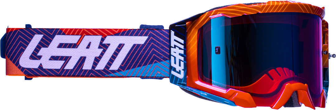 Leatt Men's Blue Velocity 5.5 Iriz Lines Motocross Goggles, For