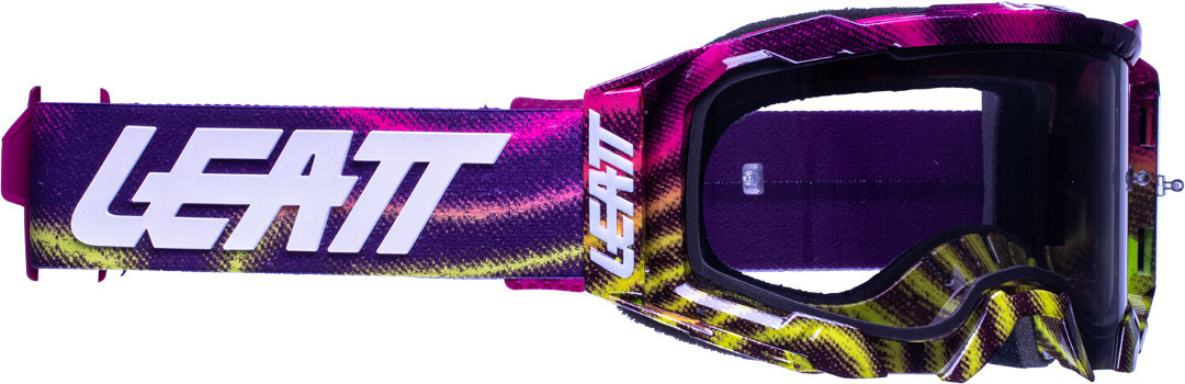 Leatt Velocity 5.5 Zebra Motocross Goggles, purple, purple, Size One Size
