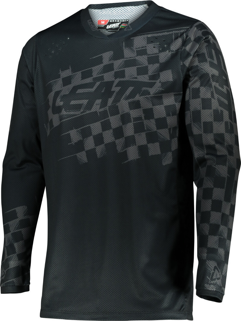Leatt Moto 4.5 Lite Brushed Motocross Jersey, black-grey, Size S, black-grey, Size S