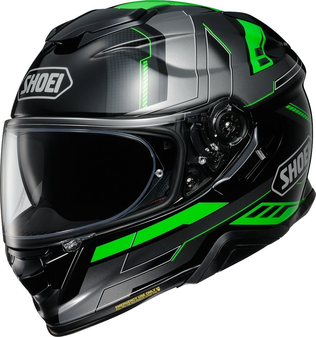 Shoei GT-Air 2 Aperture Helm, schwarz-grün, Größe M, schwarz-grün, Größe M