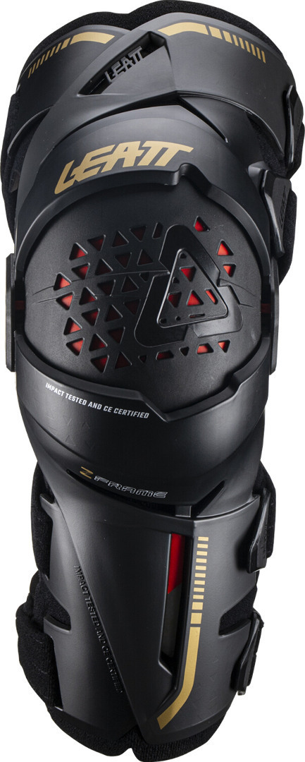 Side view of Leatt Z-Frame Lines Knee Protectors, black, Size S for Men