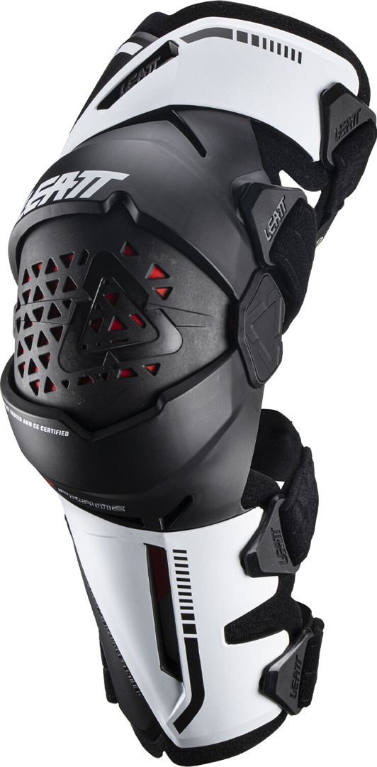 Side view of Leatt Z-Frame Lines Knee Protectors, white, Size M for Men