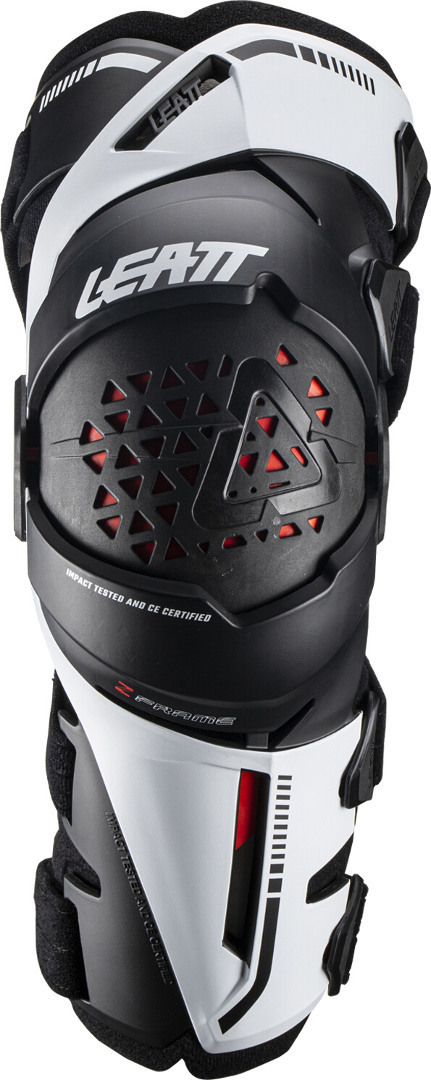 Side view of Leatt Z-Frame Lines Knee Protectors, white, Size M for Men