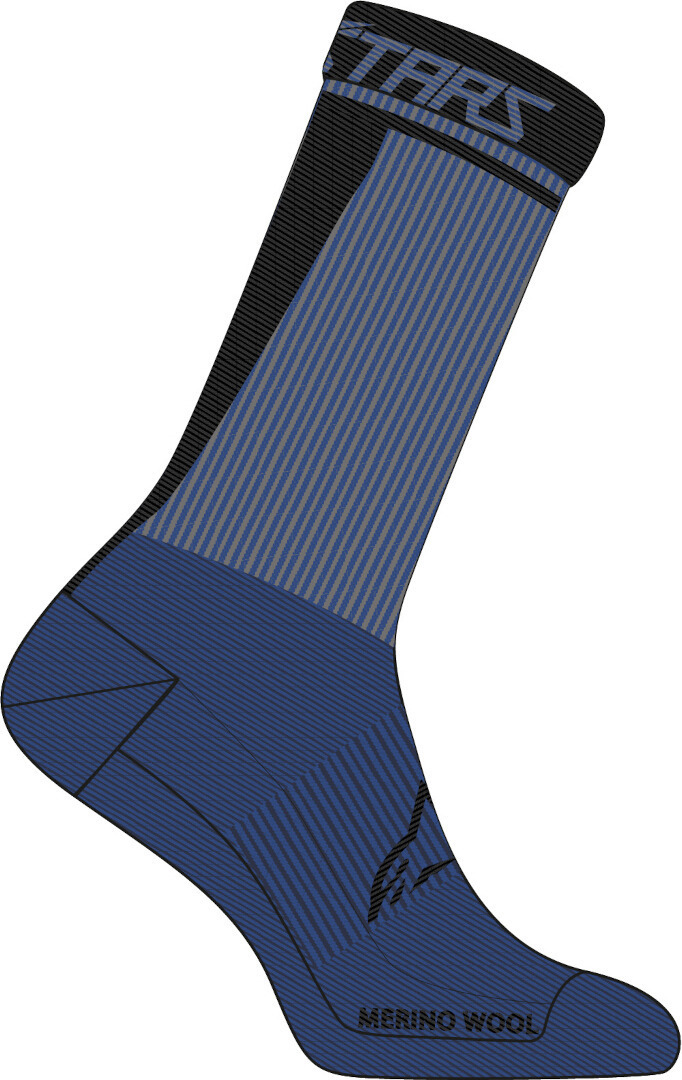 Alpinestars Merino 24 Bicycle Socks, black-blue, Size M for Men-image-399506943