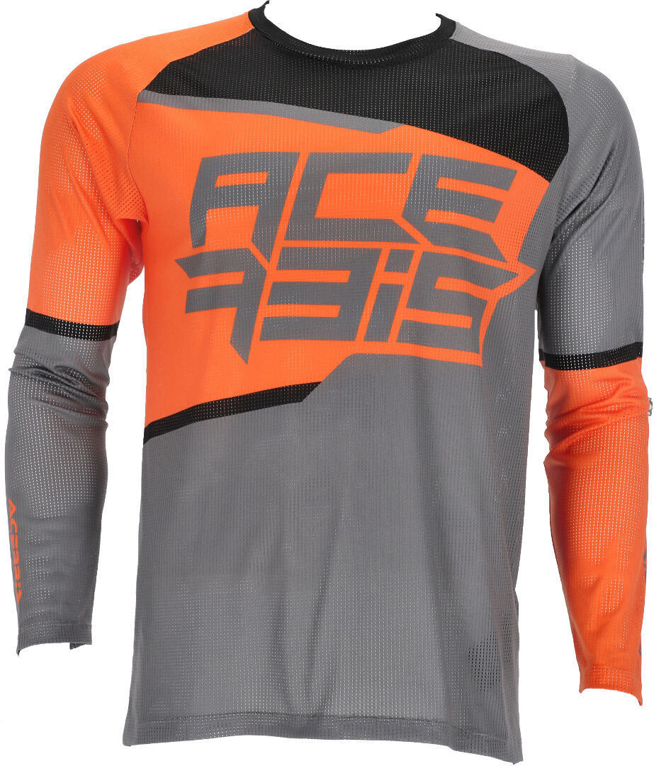 Acerbis MX J-Windy 2 Motocross Jersey, grey-orange, Size S, grey-orange, Size S