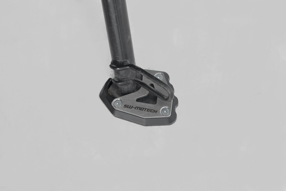 SW Motech Extension for side stand foot Black Silver. Triumph
