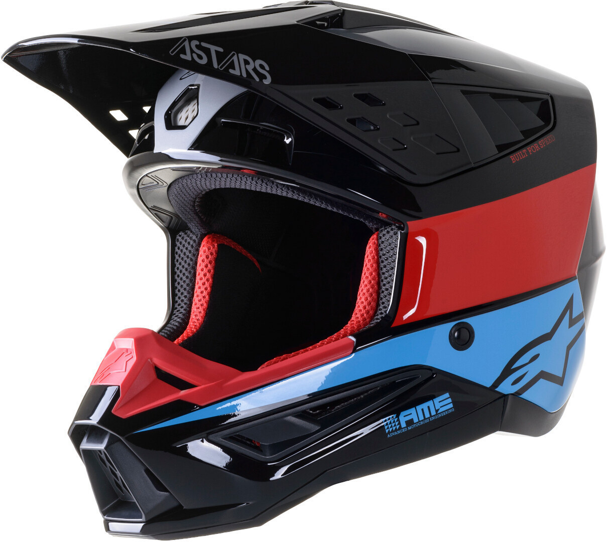 Alpinestars SM5 Bond Motocross Helmet, black-red-blue, Size XL, black-red-blue, Size XL