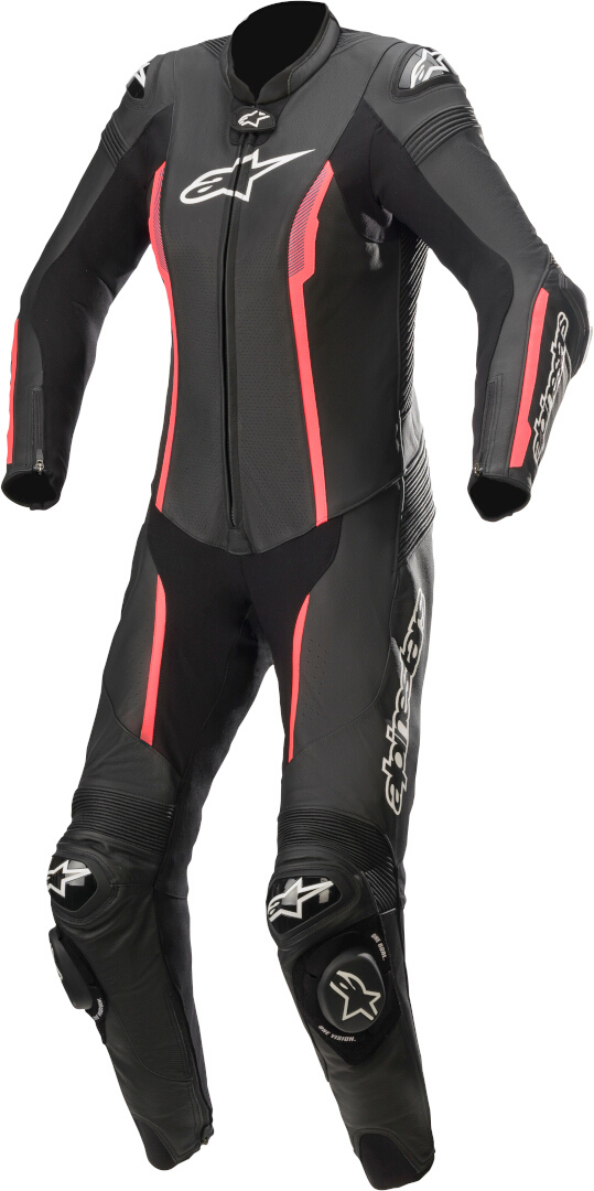 Alpinestars Stella Missile V2 1-Teiler Motorrad Damen Lederkombi, schwarz-pink, Größe 44, schwarz-pink, Größe 44