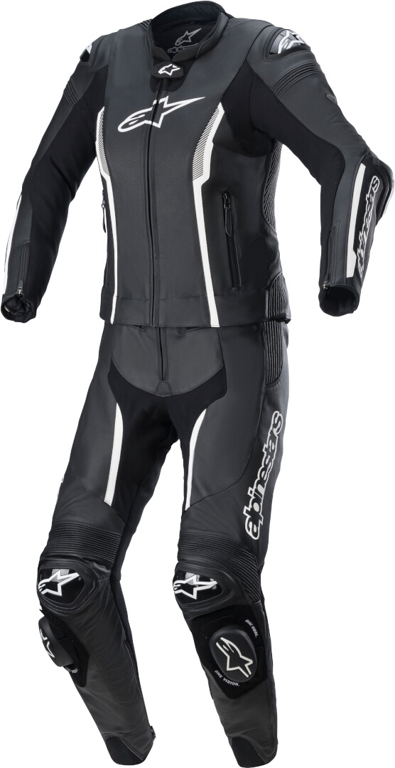 Alpinestars Stella Missile V2 Todelt damelæderdragt, sort-hvid, størrelse 38 til Kvinder