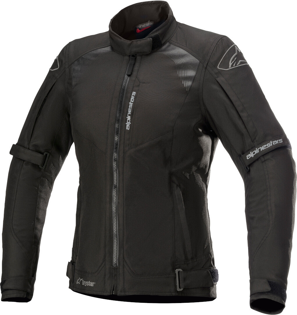 Alpinestars Stella Headlands Drystar Мотоцикл Дамы Текстильная куртка Черный/Черный XXL 