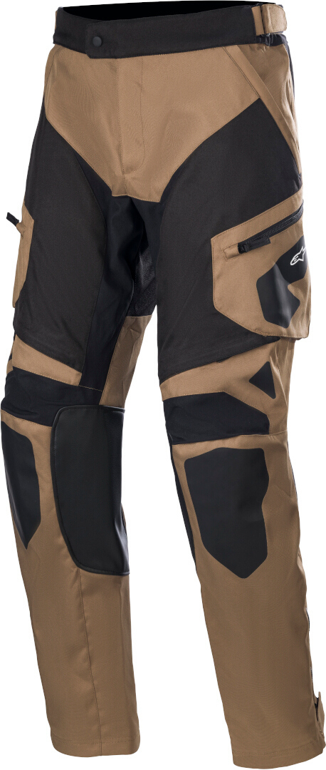 Image of Alpinestars Venture XT Over Boot Pantaloni tessili moto, nero-marrone, dimensione 4XL
