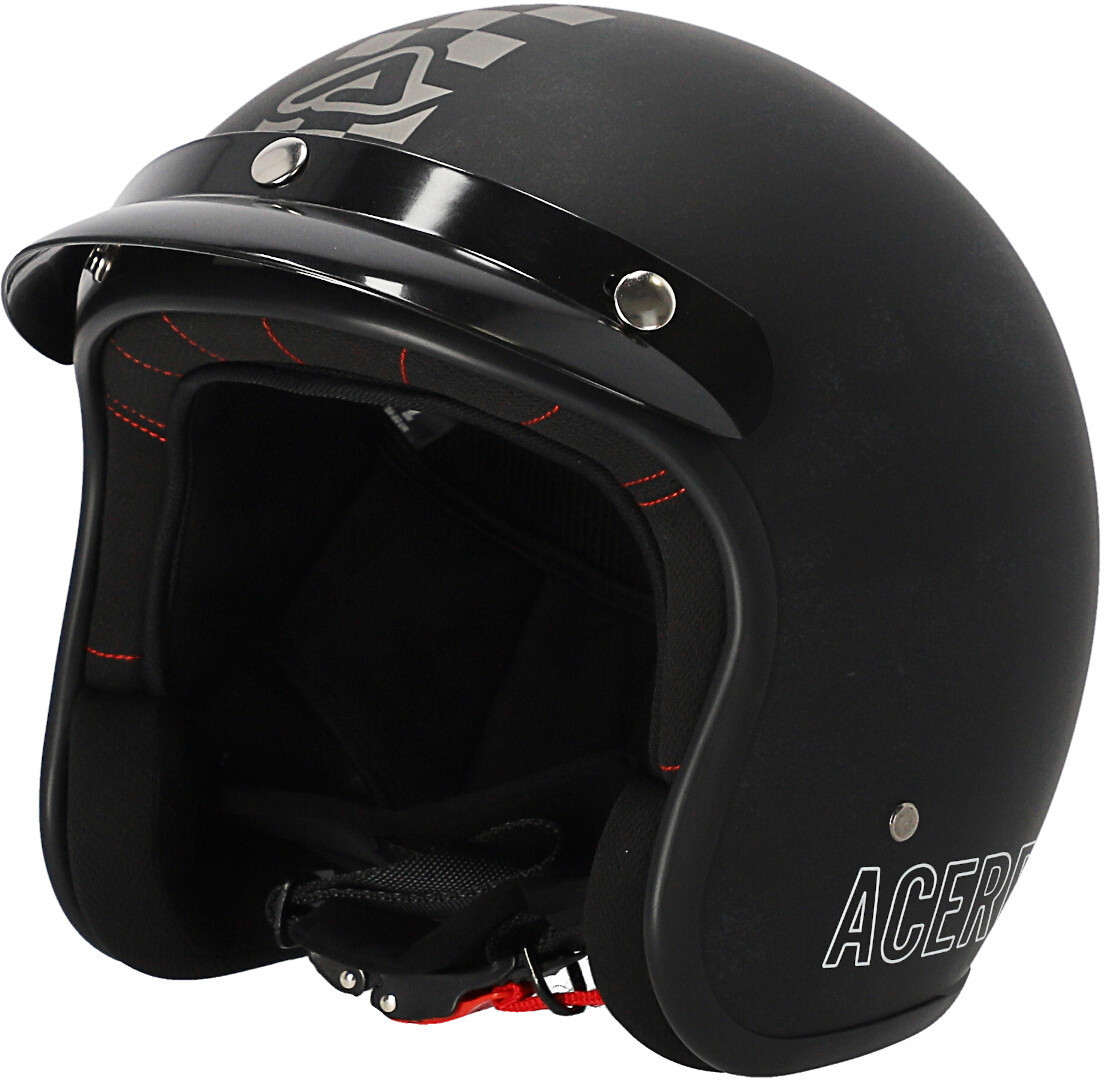 Acerbis Skodela Jet Helmet, black-silver, Size XS, black-silver, Size XS