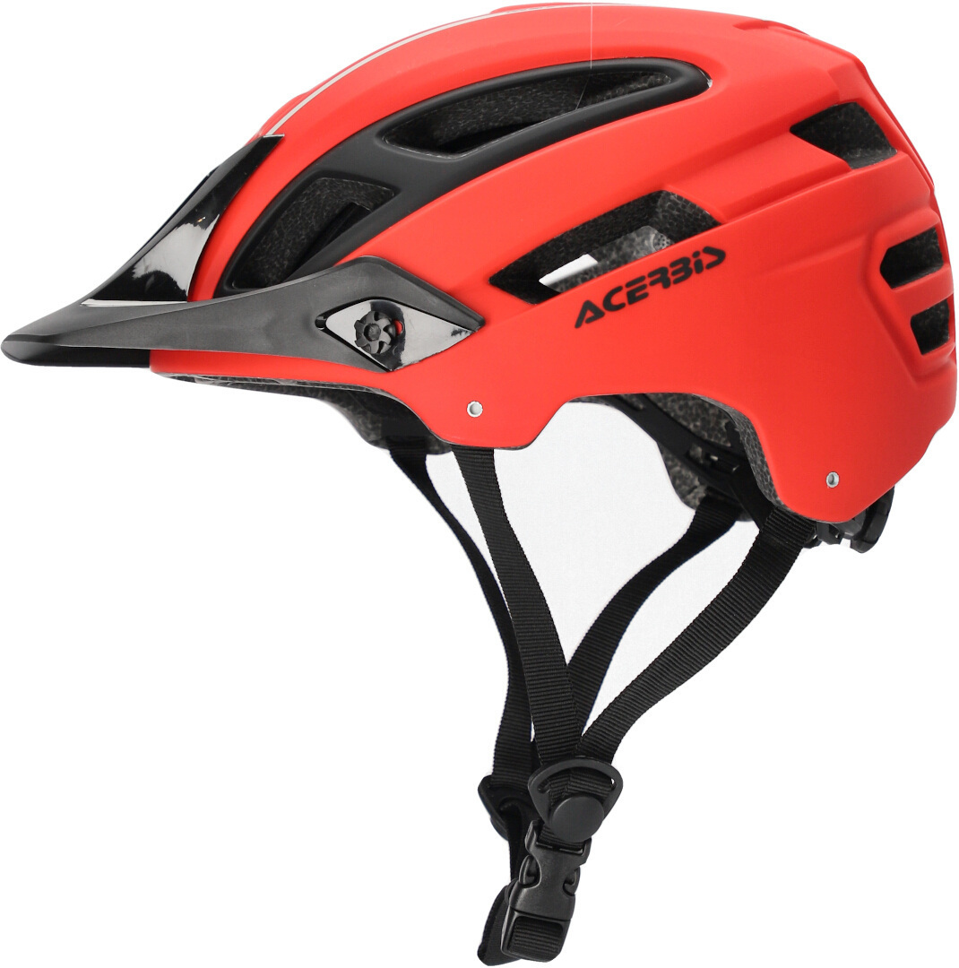 Side view of Acerbis Doublep MTB Helmet, black-red, Size L XL for Men