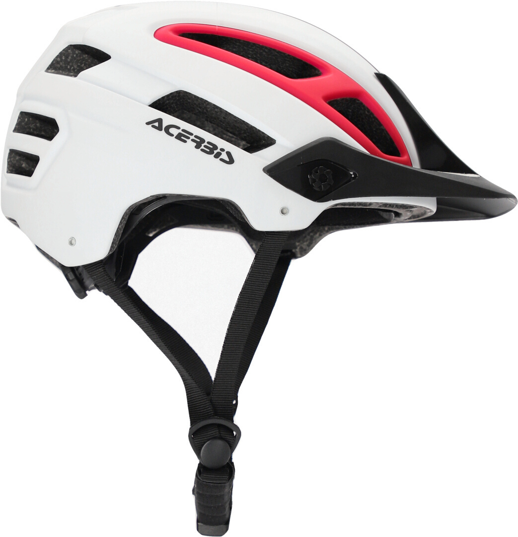 Side view of Acerbis Doublep MTB Helmet, white-pink, Size L XL for Men