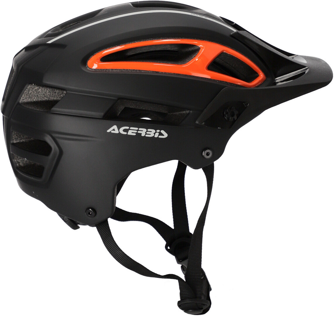 Side view of Acerbis Doublep MTB Helmet, black-orange, Size L XL for Men