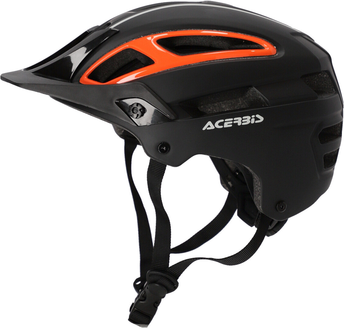Side view of Acerbis Doublep MTB Helmet, black-orange, Size L XL for Men