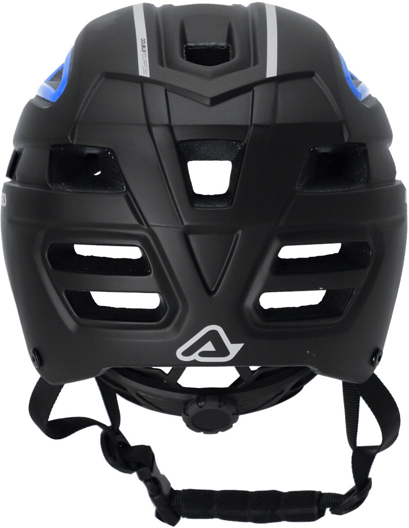 Side view of Acerbis Doublep MTB Helmet, black-blue, Size S M 52 58 for Men