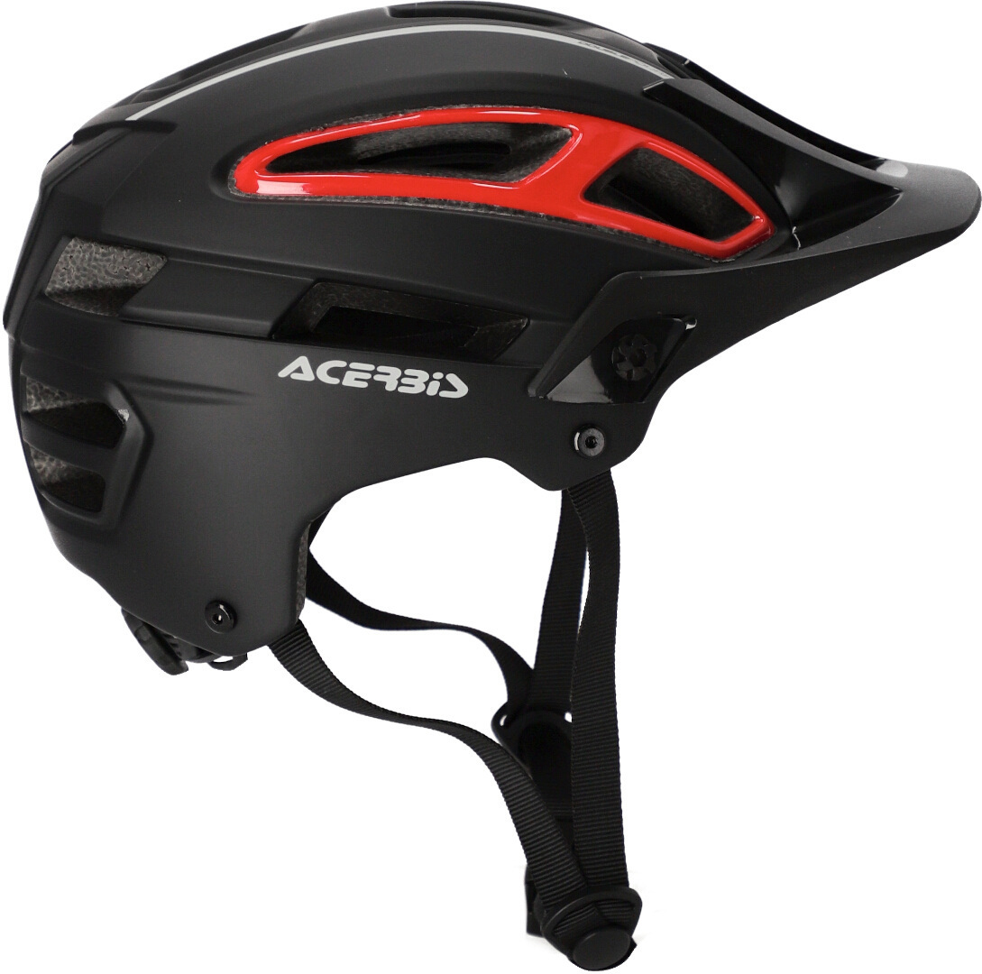 Side view of Acerbis Doublep MTB Helmet, black-red, Size L XL for Men
