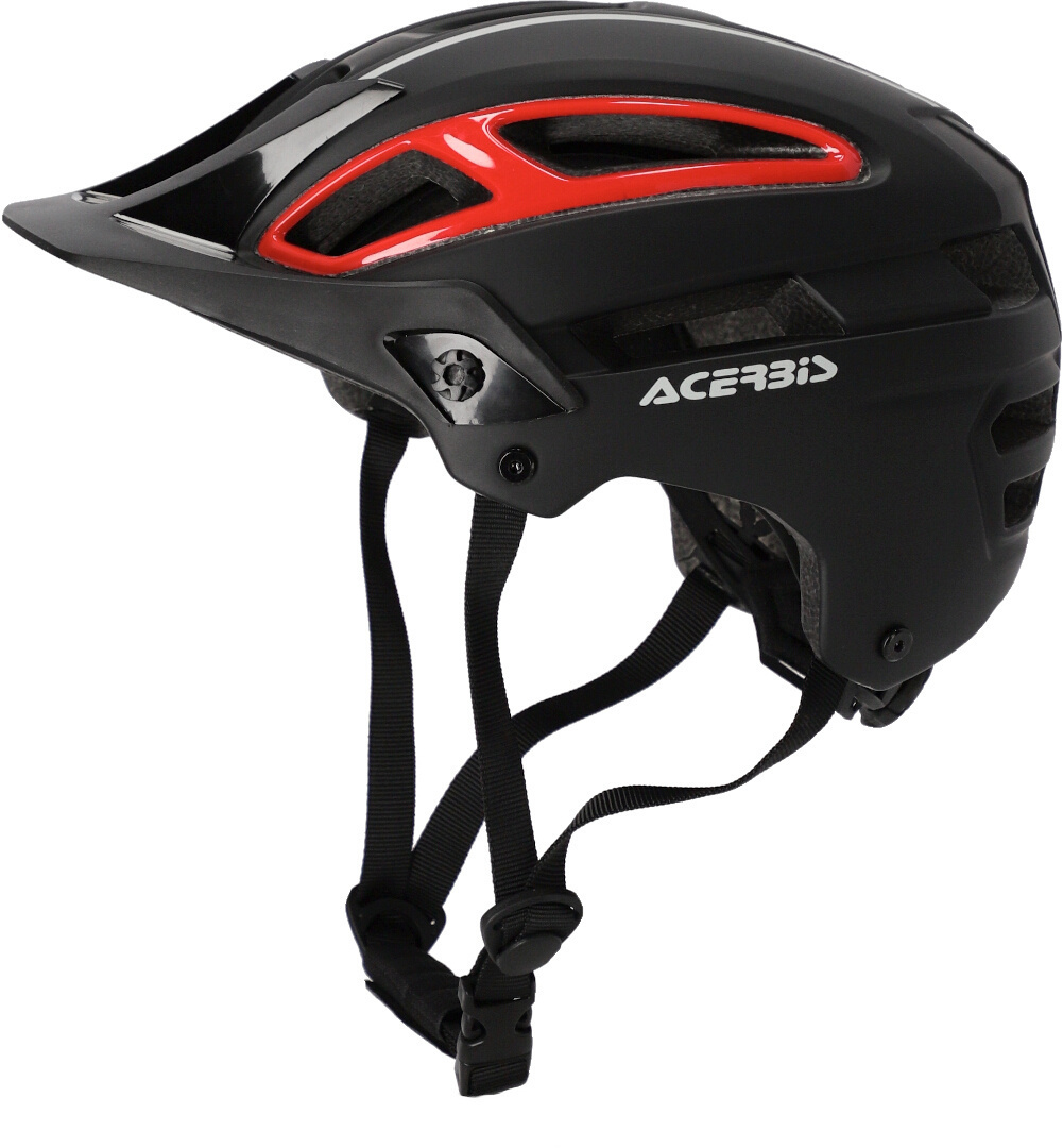 Side view of Acerbis Doublep MTB Helmet, black-red, Size L XL for Men