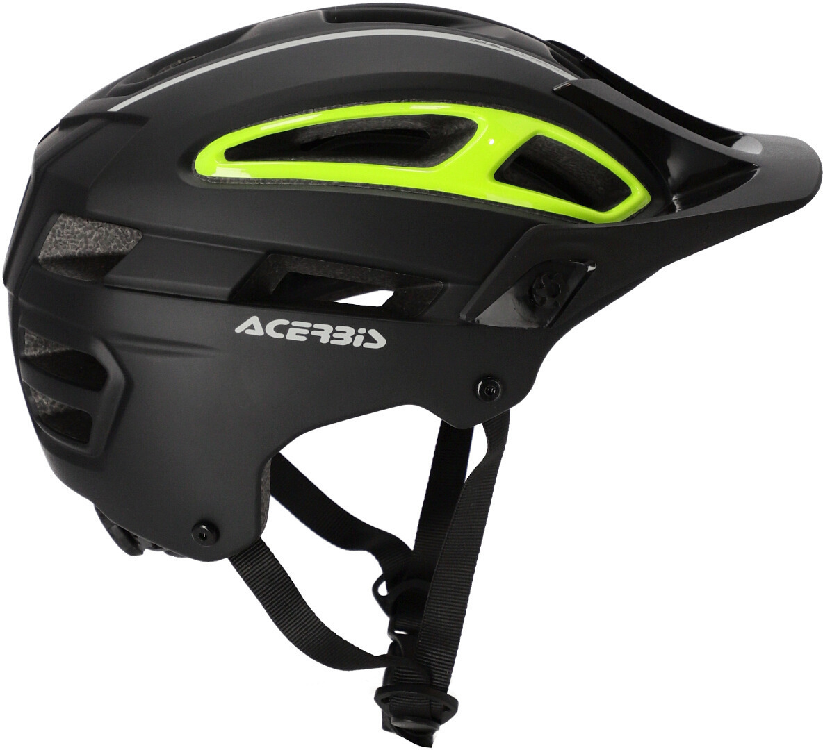 Side view of Acerbis Doublep MTB Helmet, black-yellow, Size L XL for Men