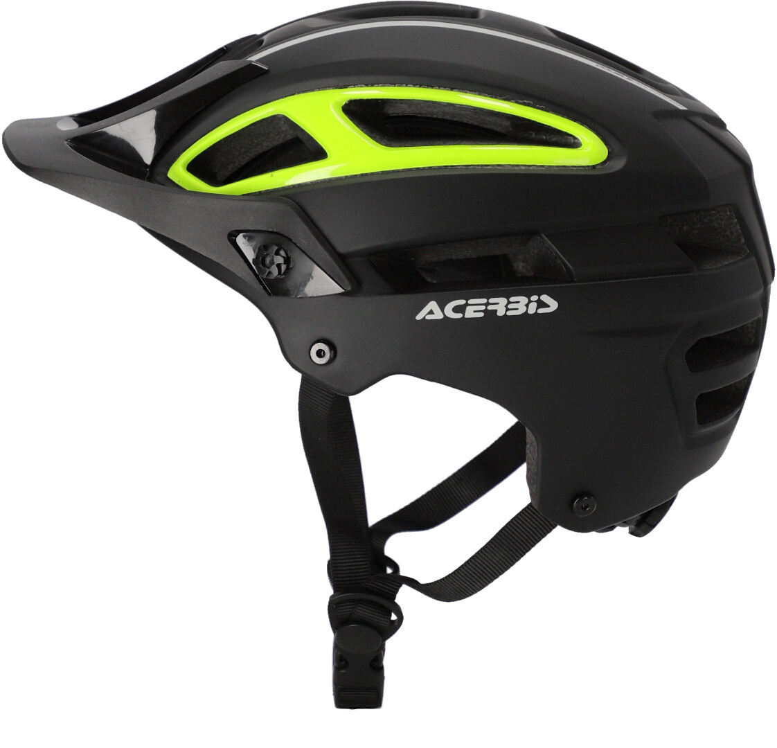 Side view of Acerbis Doublep MTB Helmet, black-yellow, Size L XL for Men