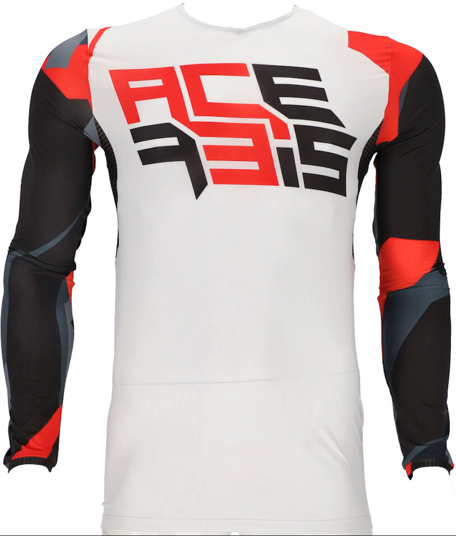 Acerbis J-Flex 1 Motocross Jersey, white-red, Size S, white-red, Size S
