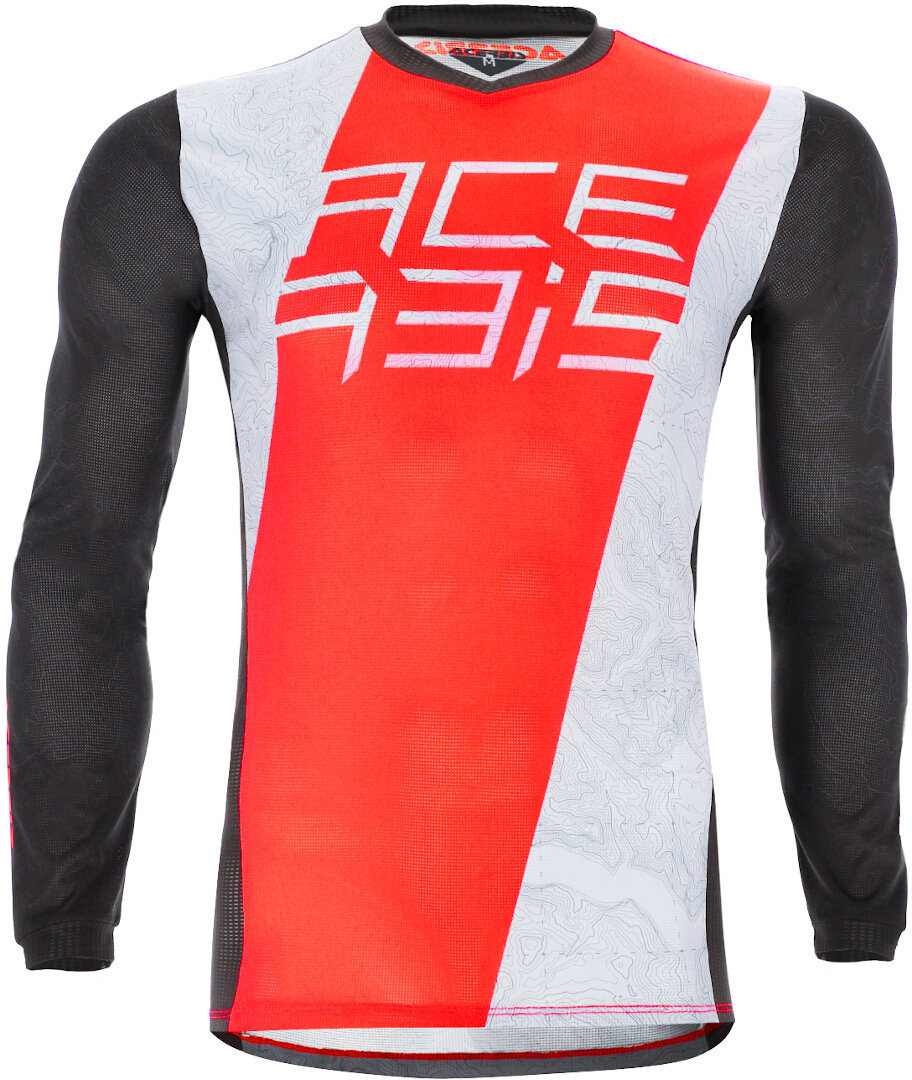 Acerbis MX J-Track 1 Motocross Jersey, white-red, Size S, white-red, Size S